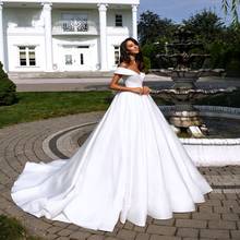 New Vestido De Novia Elegant A-Line Wedding Dress Sexy Off The Shoulder Wedding Gown Simple Bride Dress Bridal Dresses 2024 - buy cheap