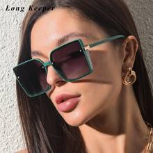 Luxury Brand Women's Sunglasses Square Shades UV400 Vintage Oversized Sun Glasses Retro Big Frame Black Green Female Trend Gafas 2024 - buy cheap