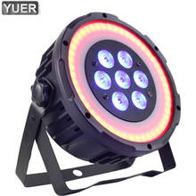 Luz Par de ilusión con DMX512, 7x10W, RGBW, 4 en 1, 48 unidades, 0,5 w, RGB, 3 en 1, efecto de lavado, DJ, discoteca, fiesta, luz, 10 unids/lote 2024 - compra barato