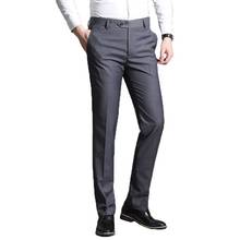 Men Suit Pants Summer Dress Pants Men Straight Business Office Trousers Mens Formal Pants Classic Black Grey Dress Trousers Man 2024 - buy cheap