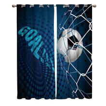 Soccer Curtains Balls Football Design Curtains For Window Treatment Blinds Drapes Window Curtains For Living Room Bedroom Blinds 2024 - buy cheap
