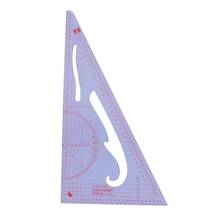 Régua triangular para desenho de roupas, 1:3/1:4/12: 1 régua para costura de alfaiates, ferramenta de patchwork para medição de tecidos 2024 - compre barato