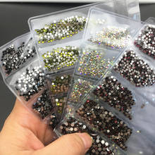 Mixed Sizes Non Hotfix Rhinestones 5 Colors Nail Crystal SS3-SS12 Glass Nail Art Rhinestones Sticker For High Heels Decorations 2024 - buy cheap