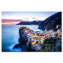 Vernazza itália seascape posters tecido de lona impressão pintura para decoração casa arte da parede imagem 2024 - compre barato