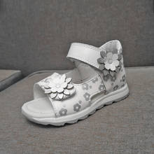 Zapatos ortopédicos de piel auténtica para niñas, sandalias con flores, novedad, 1 par 2024 - compra barato