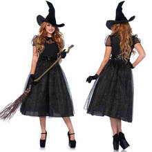 Halloween Dark Queen Fantasia Fancy Dress Nightclub Carnival Party Evil Witch Ghost Cosplay Costume 2024 - buy cheap