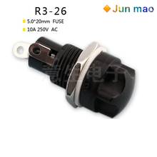 1PCS R3-26 inlet fuse holder 5 * 20MM button type fuse box fuse holder 10A 250V 2024 - buy cheap