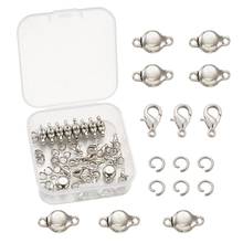 Jewelry Finding Kit with Magnetic Clasps Alloy Lobster Claw Clasps and Brass Jump Rings for Jewelry Making DIY Accessories 50pcs 2024 - buy cheap