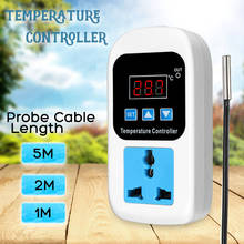 AC 110-220V Digital Thermostat Regulator Temperature Controller Microcomputer Socket 1/2/5m Cable Outlet -50~110C + NTC Sensor 2024 - buy cheap