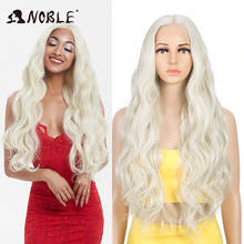 Noble Cosplay Long Wig Curly Lace Front Wig 30 Inch 360 Wig White Wig Color Blonde Wigs synthetic Lace Front Wigs For Women 2024 - buy cheap