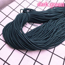 New 5yards 2mm 2.5mm Dark Green High Elastic Round Elastic Band Rubber Band Elastic Cord for Jewelry Making Diy Accessories 2024 - buy cheap