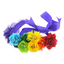 Elegante faja de flores hecha a mano con perlas de imitación, ajustable, pretina púrpura, vestido de dama de honor, decoración, adornos para ropa 2024 - compra barato