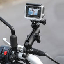 Soporte de Metal para cámara de acción de bicicleta y motocicleta, montaje en espejo para manillar, para GoPro Max Hero 9 8 7 DJI Insta360 OneR, accesorio 2024 - compra barato
