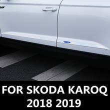 Для SKODA KAROQ 2018 2019 водонепроницаемый универсальный автомобильный боковой протектор для двери бампер полосы-наклейки декоративная защита от столкновений 2024 - купить недорого