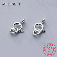 MEETSOFT Classic 10pcs/lot 925 Sterling Silver 4mm Connection buckle Charms of DIY Handmade Fine Jewelry wholesale Accessory 2024 - buy cheap