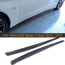 Kit de proteção de queixo para porta, de fibra de carbono, para infiniti q50 sedan 4 portas 13-17 2 peças, adesivo de carro 2024 - compre barato