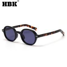 HBK Oval Retro Polarized Sunglasses Women Men Small Hip Hop Fashion Sun Glasses New Brand Design Round Black Tea Lens UV400 2024 - buy cheap