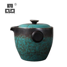 Bule de chá chinês tradicional de cerâmica verde tangpin 175ml 2024 - compre barato