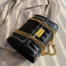 Elegant Female Square Crossbody Bag 2019 Fashion New Quality Leather Women's Designer Handbag Lock Chain Shoulder Messenger Bag 2024 - buy cheap