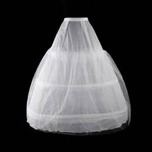 3 aros blanco una línea Vestido largo de flores chica enagua de Ballet niños crinolina faldas tutú para niña Underskirt 2024 - compra barato