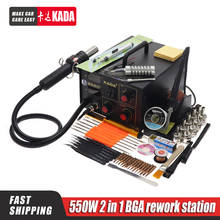 KADA-estación eléctrica 2 en 1 para reparación de teléfonos, estación de aire caliente con pantalla digital doble, 852D, Estación de retrabajo de BGA 2024 - compra barato