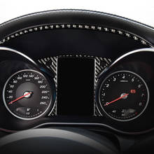 For Mercedes C Class W205 Carbon Fiber Dashboard Panel Cover Trim Sticker C180 C200 GLC Interior Accessories 2024 - buy cheap