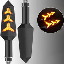 2pcs Motorcycle Water Flowing LED Turn Signals Blinker Lights Built Relay Bendable Tail Flasher Indicator Lamp 2024 - buy cheap