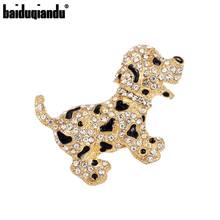 baiduqiandu New Arrival Gold Color Plated Rhinestones Cute Dog Brooches Fashion Ornament Jewelry Accessories 2024 - buy cheap