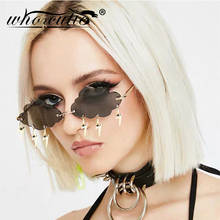 Fashion Rimless Sunglasses Women 2020 Brand Design Frameless Clouds Frame Lightning Tassel Tint Sun Glasses Female SUNNIES S290 2024 - buy cheap