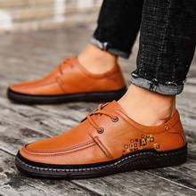 Модная мужская кожаная повседневная обувь; Мужская обувь из натуральной кожи; Дизайнерские мужские оксфорды; Брендовая деловая модельная обувь; Мужская обувь 2024 - купить недорого