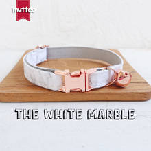 MUTTCO-collar de alta calidad para gato, diseño de mármol blanco, 2 tamaños, color oro rosa, 10 unids/lote, UCC085M 2024 - compra barato