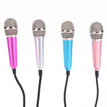 Portátil 3,5mm estéreo estudio Mic KTV Karaoke Mini micrófono para Teléfono Celular ordenador portátil ordenador de sobremesa micrófono de tamaño pequeño 2024 - compra barato