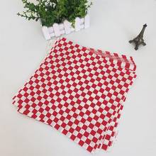 100/200PCS Red and White Grid Pizza Oil Paper Sheet Fried Food Paper Liners Hamburger Wrapping Paper for Baking Pastry 2024 - buy cheap
