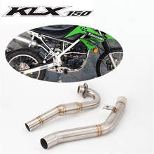 Tubo de escape modificado para motocicleta, tubo de enlace para vehículo todoterreno KLX150, sección delantera KLX150BF KLX150L 2024 - compra barato