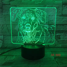 Luz LED 3D de noche para decoración del hogar, lámpara de mesa con bonito perro Labrador, Animal para bebé, regalos de Navidad para decoración de fiesta, AW-800 de luz 2024 - compra barato