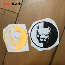 Three Ratel Cool MT-68 Pitbull Dog 3D Metal Sticker Decal For Laptop Skateboard Home Decoration Car Scooter Decal 2024 - buy cheap