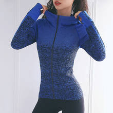 Женская спортивная куртка для бега, с капюшоном, для спортзала, с капюшоном, куртка для фитнеса, с длинным рукавом, Женский Топ для йоги, Спортивная рубашка, спортивная куртка для женщин 2024 - купить недорого