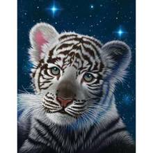 Diamond Painting Tiger Cross Stitch 5D Diamond Embroidery Animal tiger photo Diamant Painting Full Square Rhinestone home decor 2024 - buy cheap