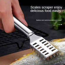 Scale raspador de peixe removedor de aço inoxidável limpador de cozinha descascador ferramenta coreano casa peixe-matando faca gadgets acessórios 2024 - compre barato