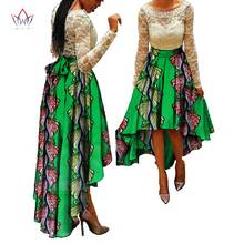 Новый стиль африканская юбка для женщин Bazin богатая пользовательская плиссированная юбка уникальная оригинальная Женская африканская одежда WY540 2024 - купить недорого