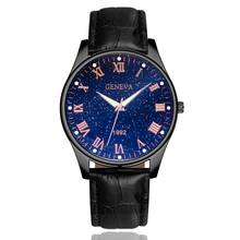 Hot New GENEVA Leather Men Watch Style Roman Scale Casual Business Fashion Simple Men's Quartz Watch Relogio Feminino ClockWatch 2024 - buy cheap