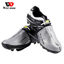 Фонарики для велосипедной обуви, водонепроницаемые защитные чехлы на носок, из эластичной ткани, светоотражающие, для езды на велосипеде 2024 - купить недорого