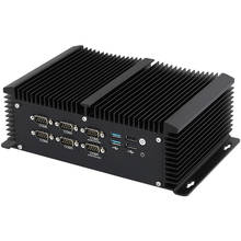 Intel core i5-4200U i7-4500U industrial mini pc 6 * rs232/422/485 8 * usb 2 * lan wifi 4g lte hdmi vga fanless windows 10 iot linux 2024 - compre barato