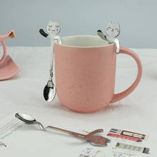 Colher de café criativa em aço inoxidável 304, conjunto de talheres de gato, utensílios para chá, acessórios para jantar com 10 peças 2024 - compre barato
