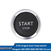 Baificar-Botón de interruptor de arranque y parada de motor, 6 pines, para Citroën C4L, C5, Peugeot 96777946, 408, 2008, 3008, 308, 508 2024 - compra barato