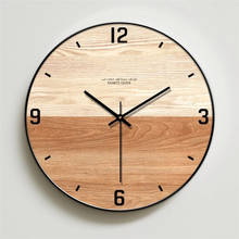 Nordic Creative Wall Clock Modern Minimalist Wooden Clocks for Bedroom Wood Wall Watch Home Living Room Decor Silent Clock 2024 - buy cheap