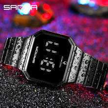 Smartwatch esportivo masculino, relógio digital esportivo com led e tela sensível ao toque, à prova d'água 2024 - compre barato