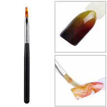 Pincel de gel uv para desenho em unhas, instrumento para manicure profissional, pintura degradê, ferramenta para desenho em unhas, madeira 2024 - compre barato