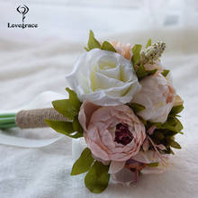 Lovegrace-ramo de flores de seda Artificial para dama de honor, Hortensia, rosa, fiesta, graduación, suministro de boda 2024 - compra barato
