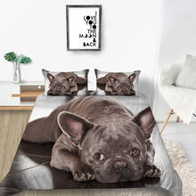 Bulldog Bedding Set Pet Fashionable Lifelike Cute Soft Duvet Cover King Queen Twin Full Single Double Unique Design Bed Set 2024 - buy cheap